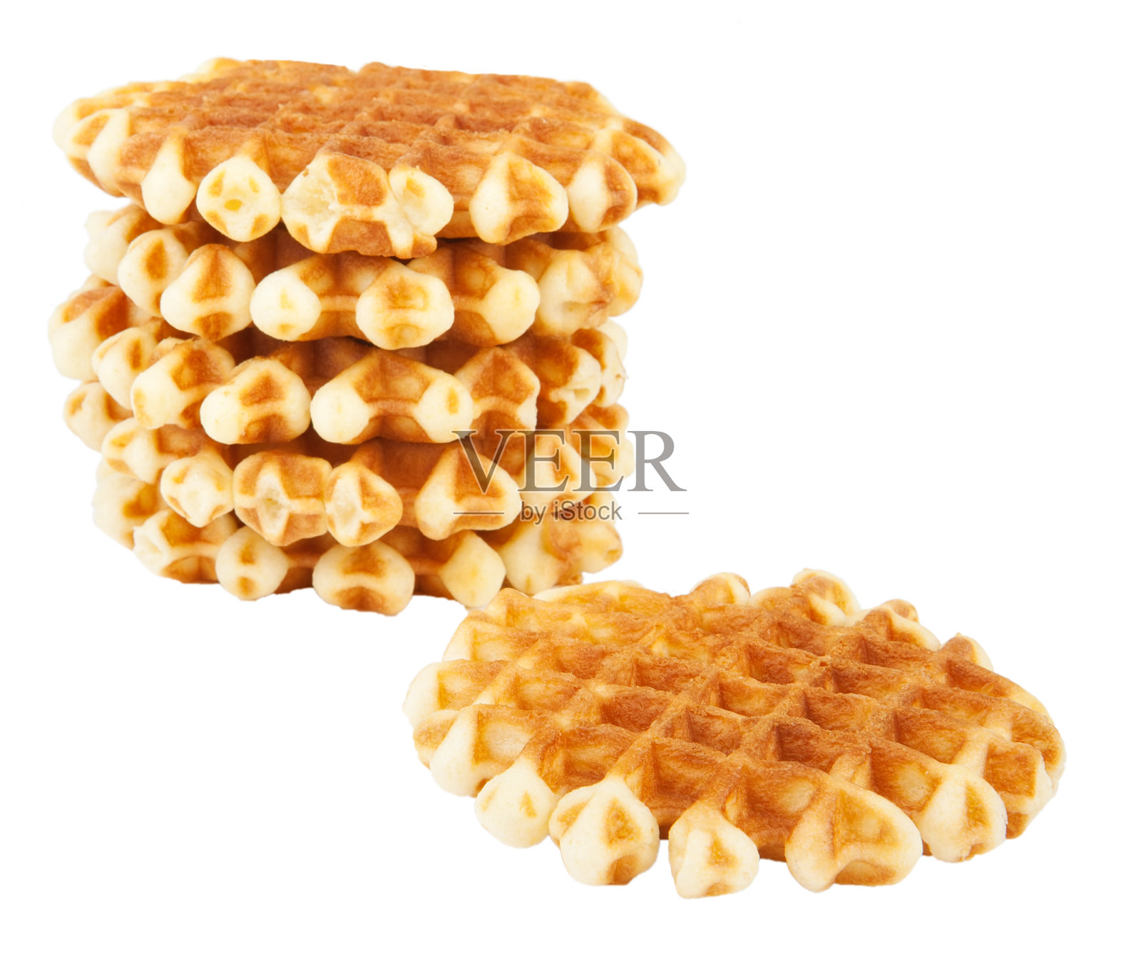 华夫饼孤立的白色照片摄影图片