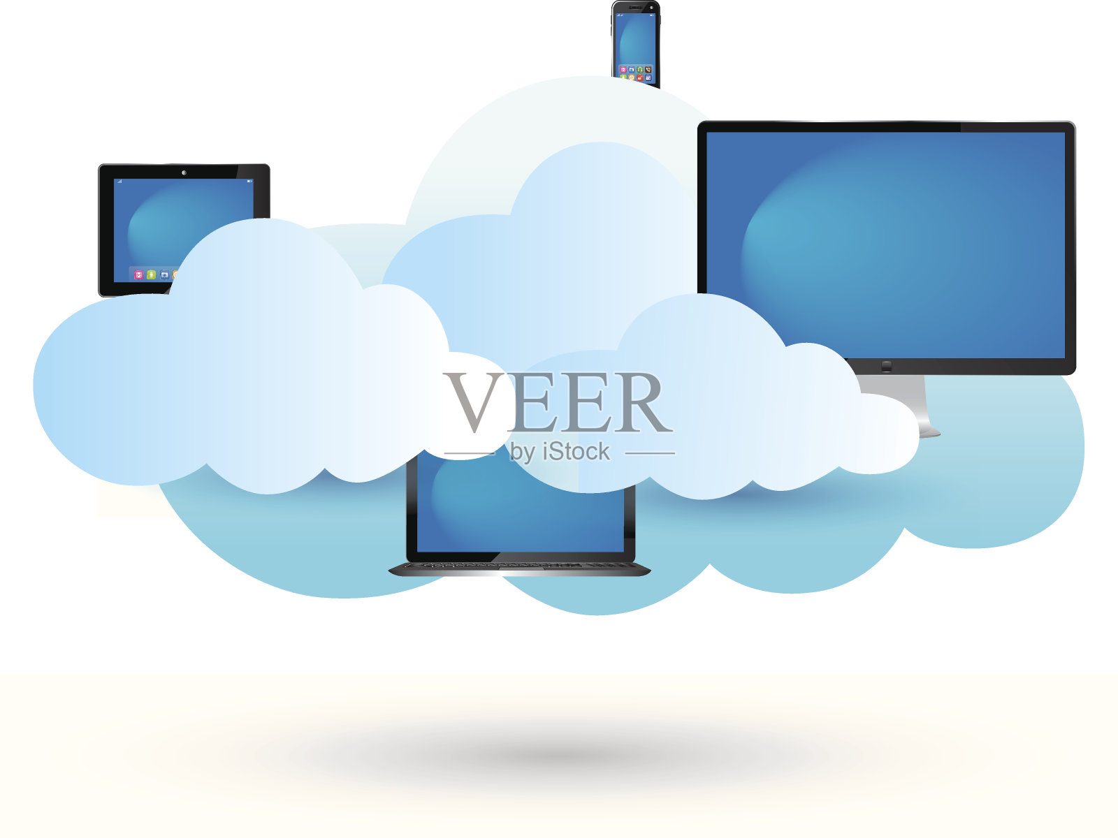 云计算插画图片素材