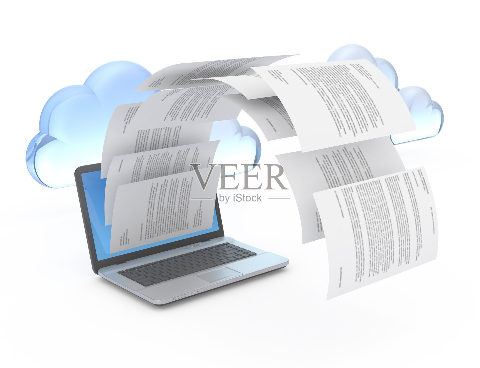 文件从笔记本电脑。照片摄影图片