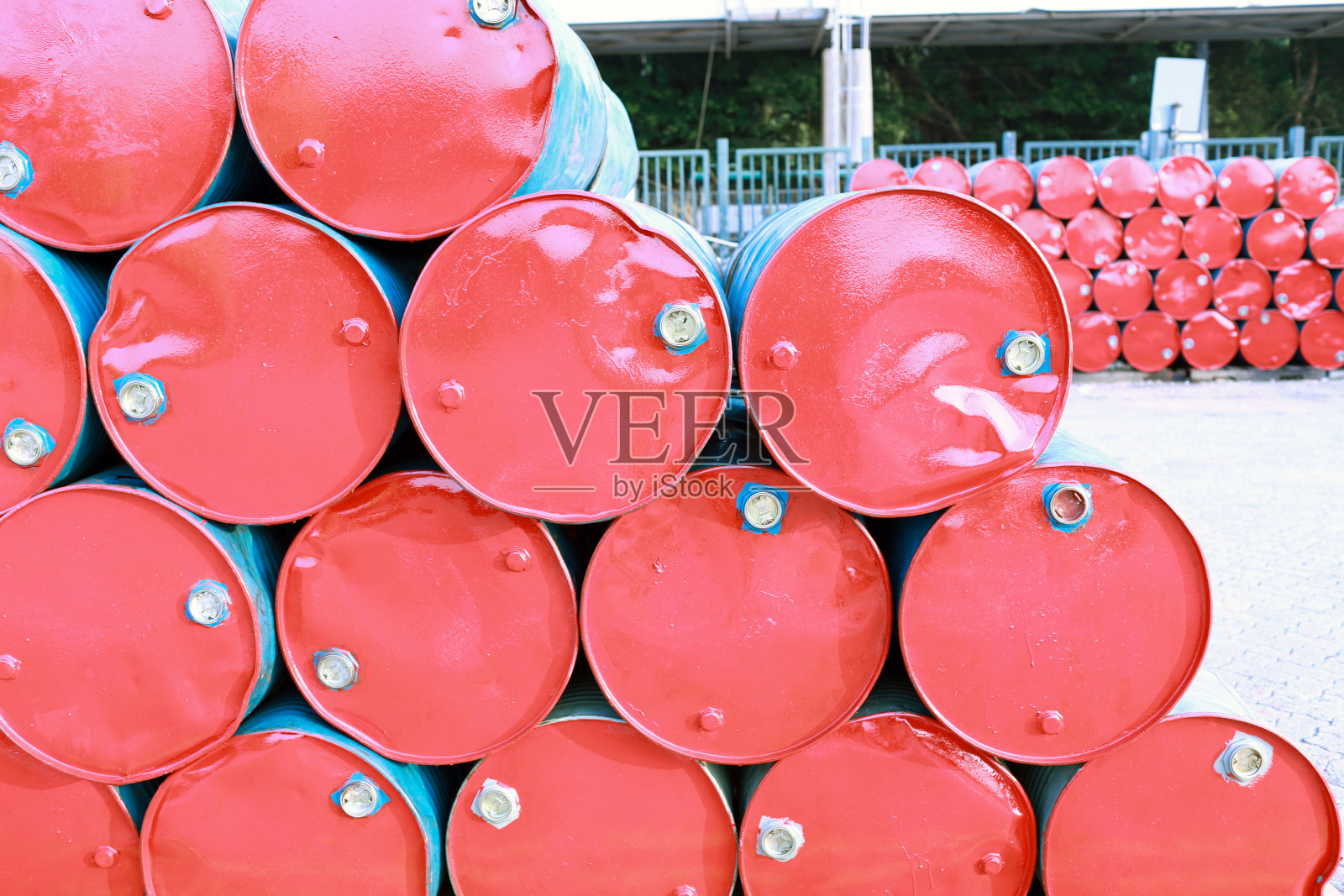 中国香港的老红桶照片摄影图片