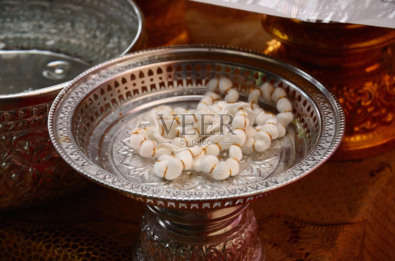 泰国婚礼细节。照片摄影图片