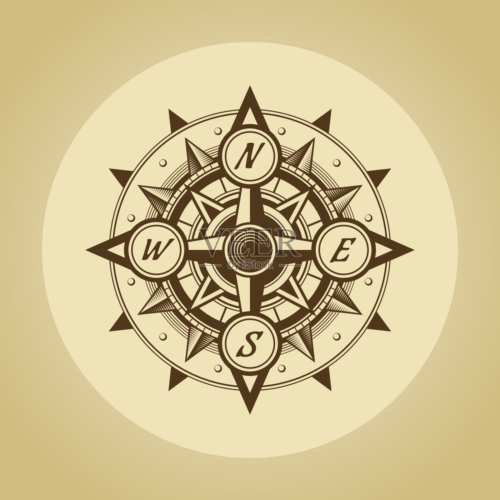 风以复古的风格升起。向量。设计元素图片