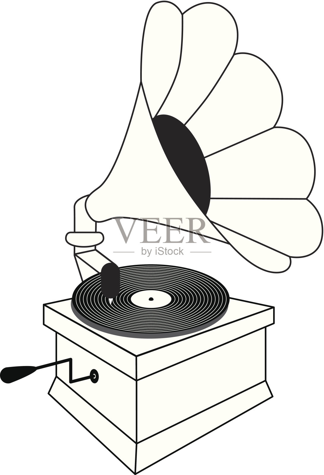 留声机设计元素图片