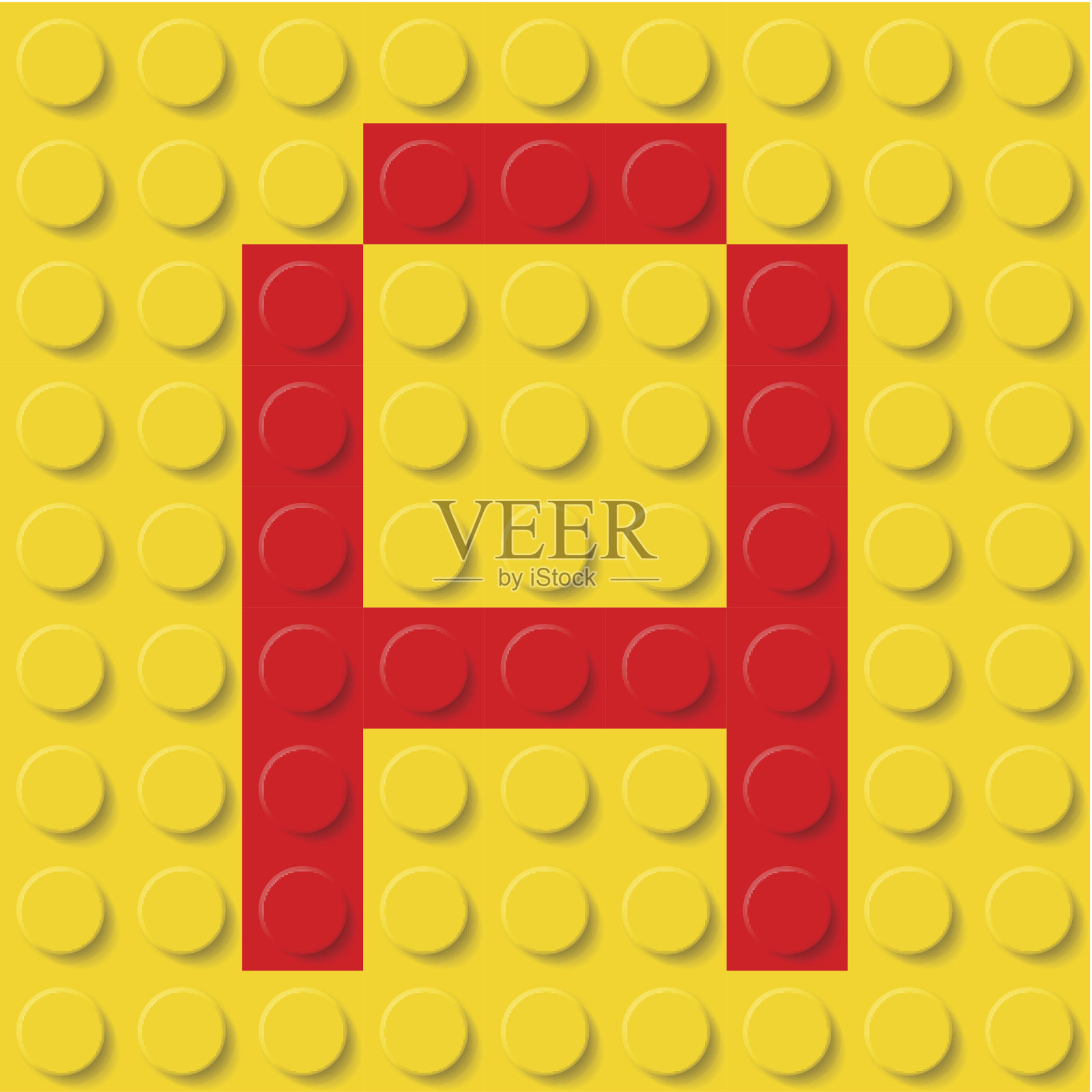 建筑套件中的字母A。插画图片素材