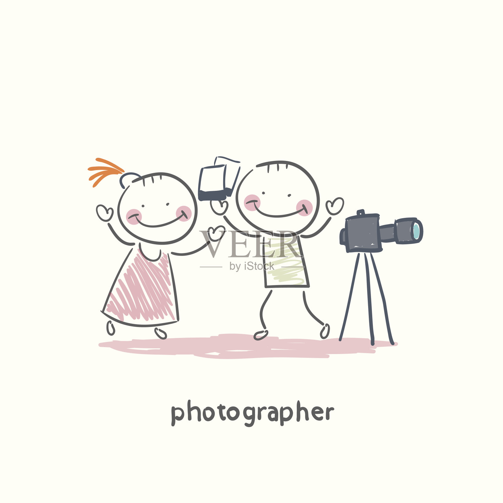 摄影师插画图片素材