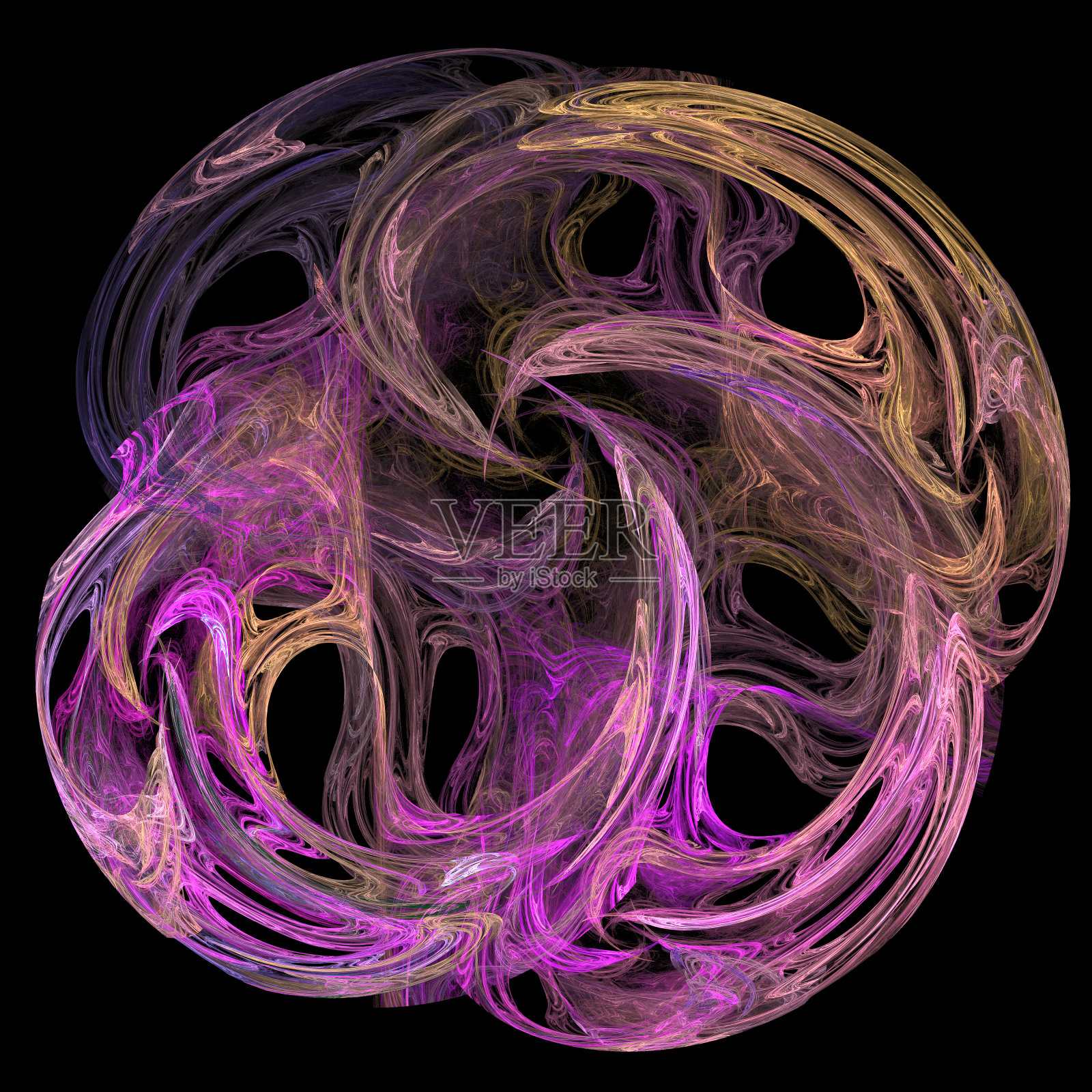 分形-多色球形抽象照片摄影图片