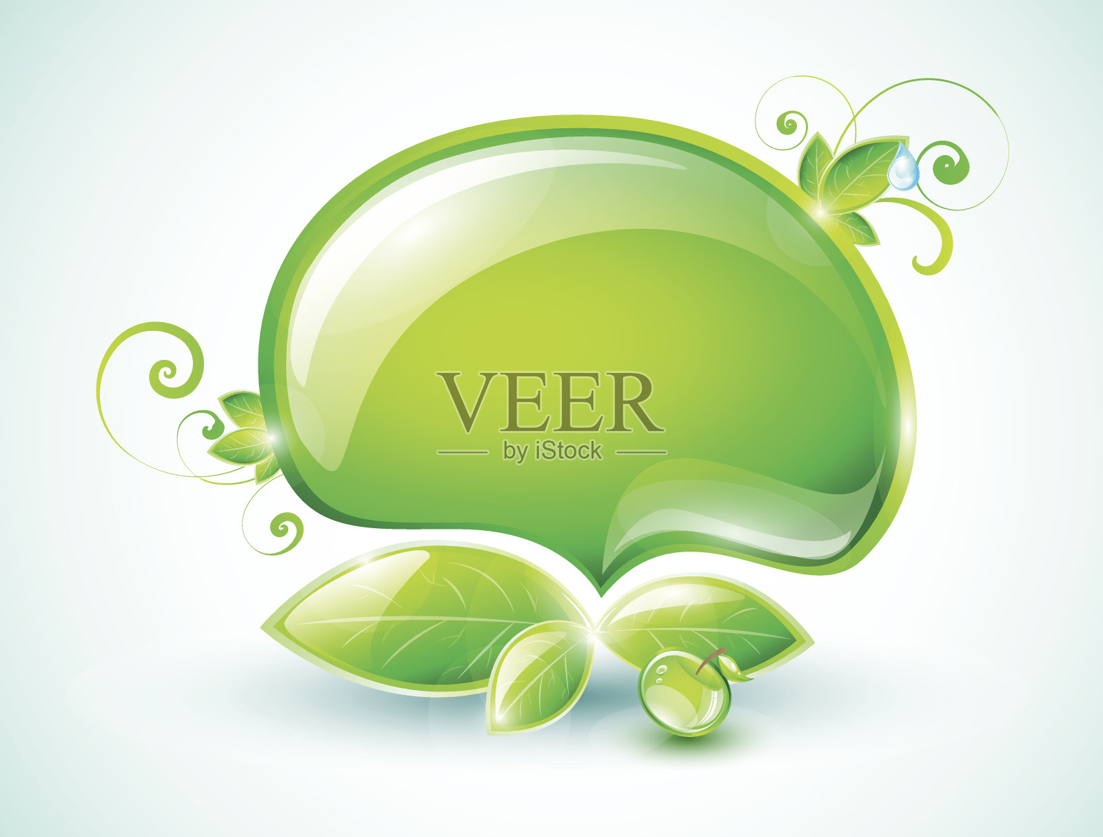 Eco讲话泡沫插画图片素材