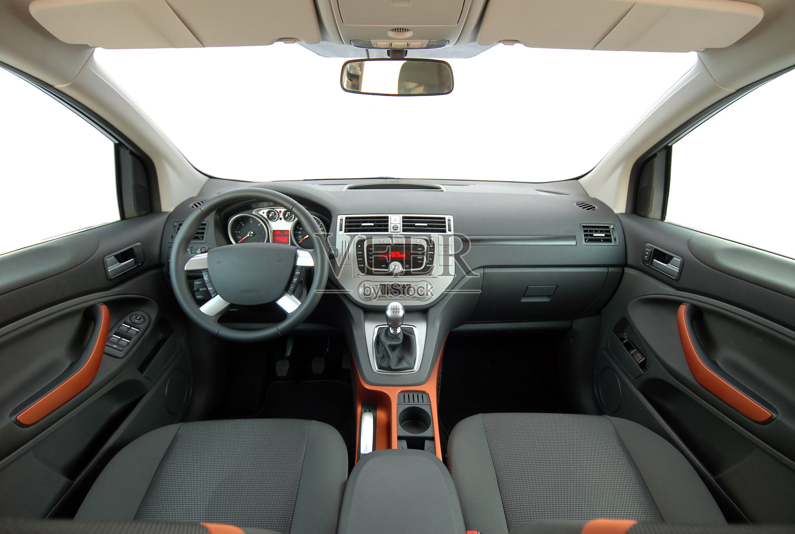 现代汽车内饰从后座拍摄照片摄影图片