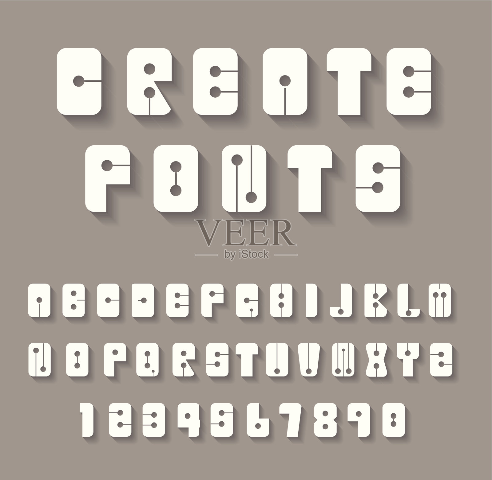 字母插画图片素材