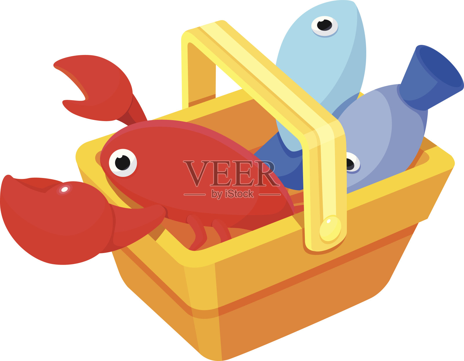 图标的海鲜插画图片素材