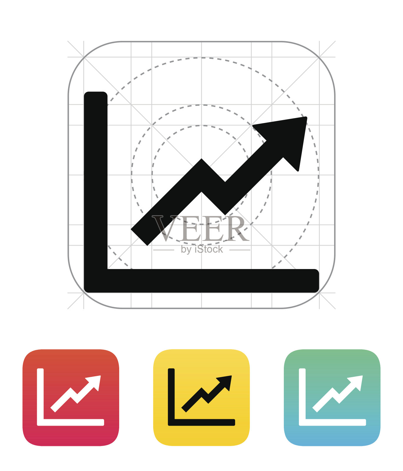 图表上升图标。图标素材