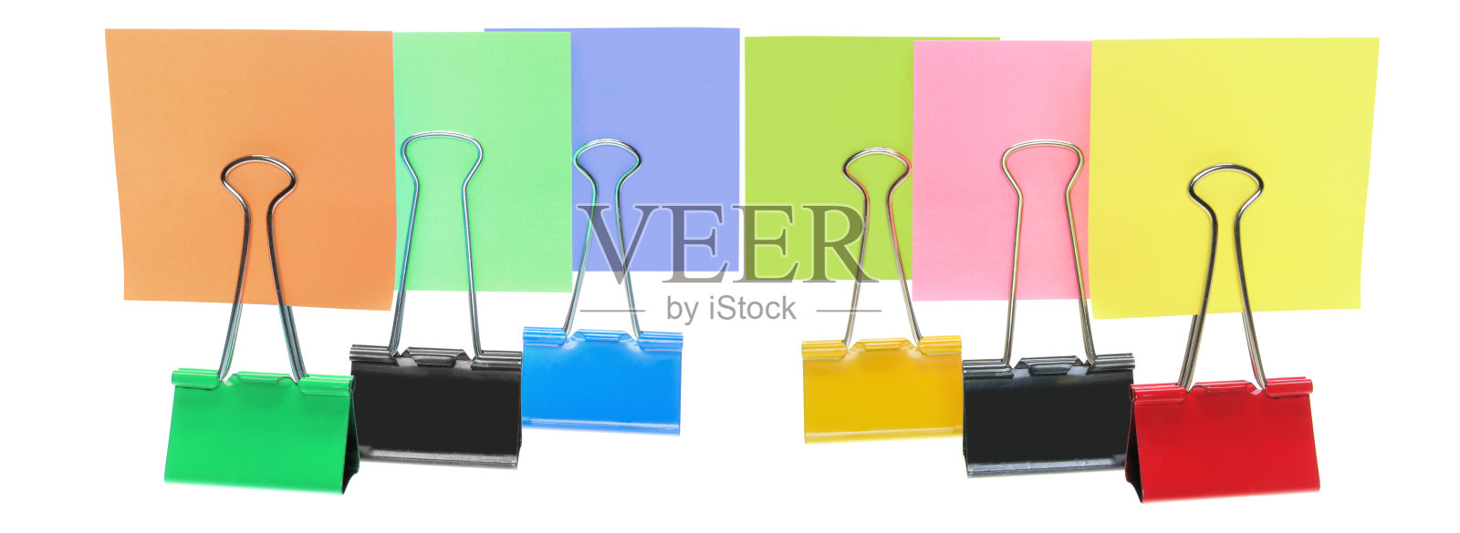 便利贴和回形针照片摄影图片