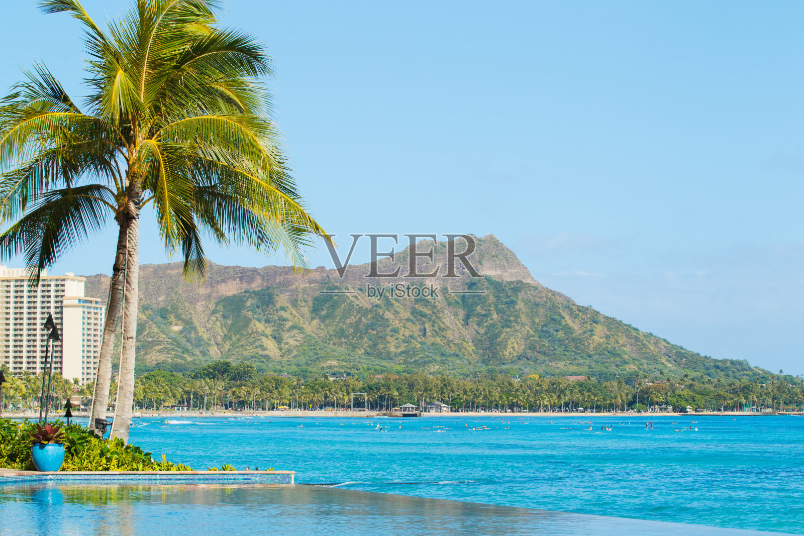 钻石头,威基基,照片摄影图片