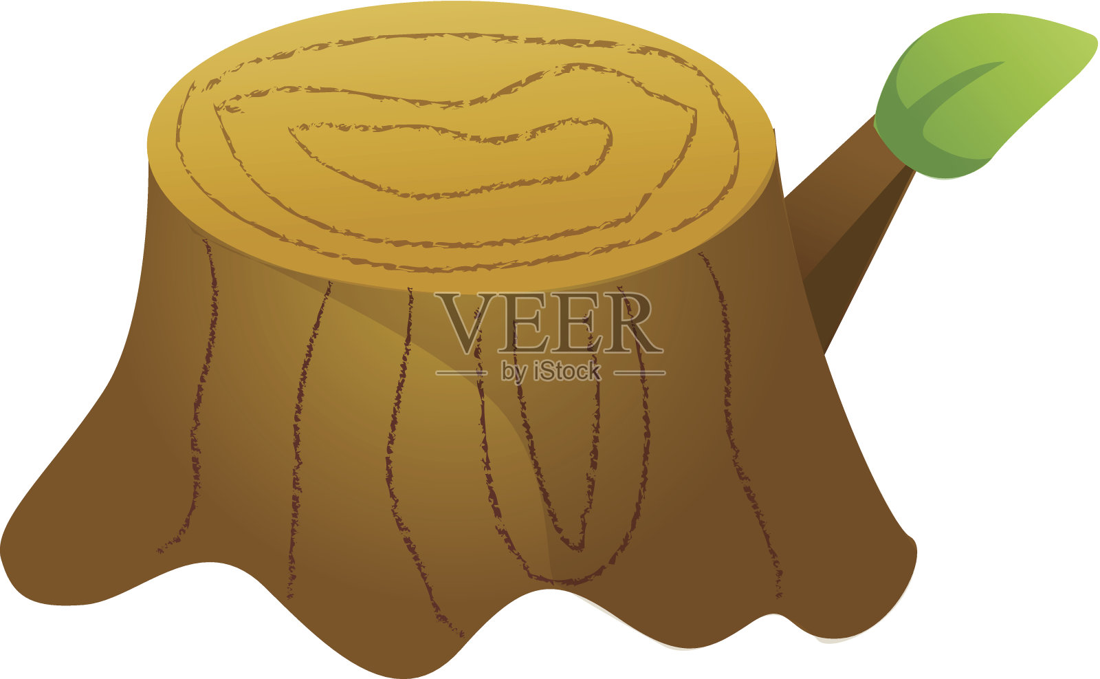 图标的树干插画图片素材