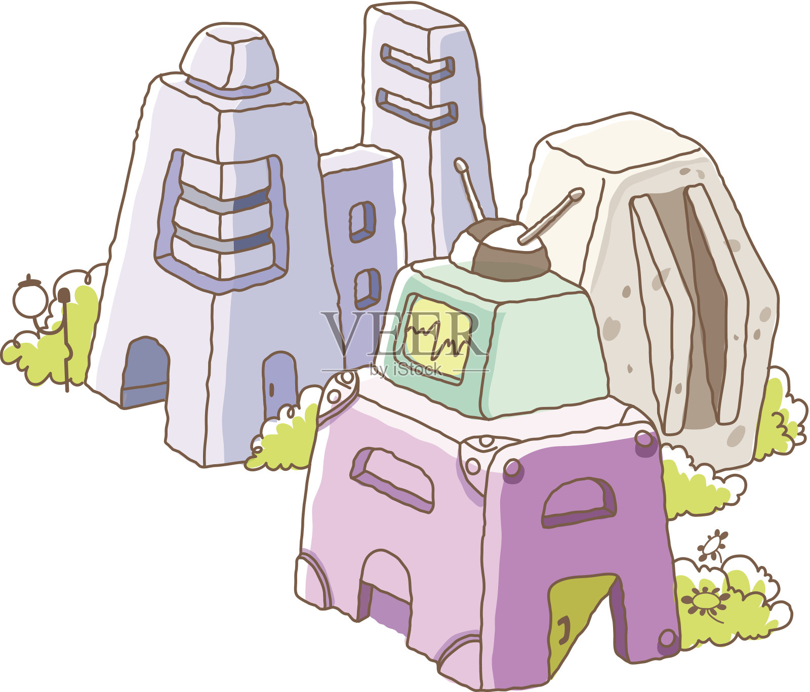 图标的建筑设计元素图片