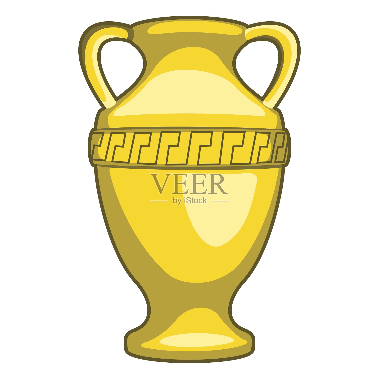 双耳瓶插画图片素材