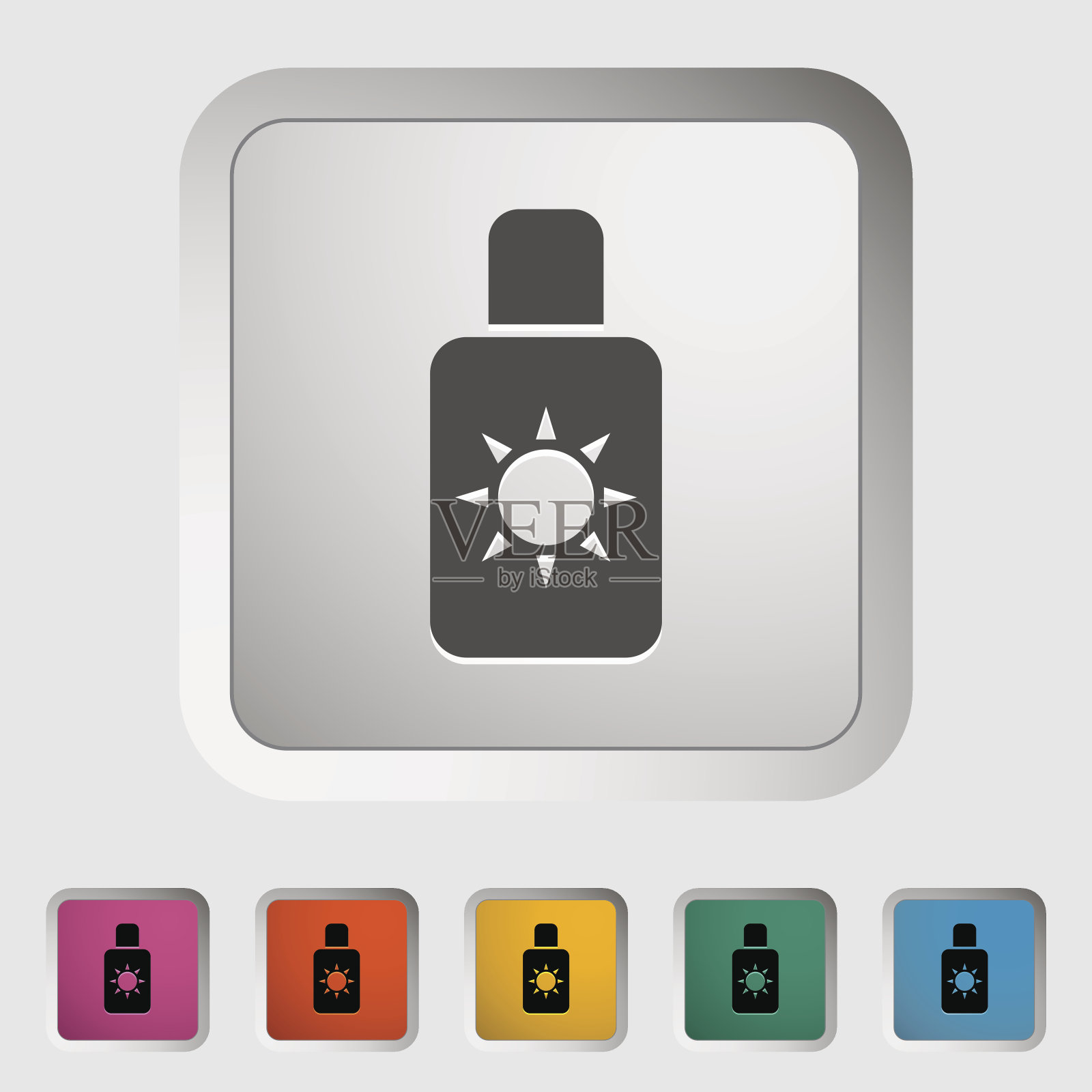 防晒霜图标素材