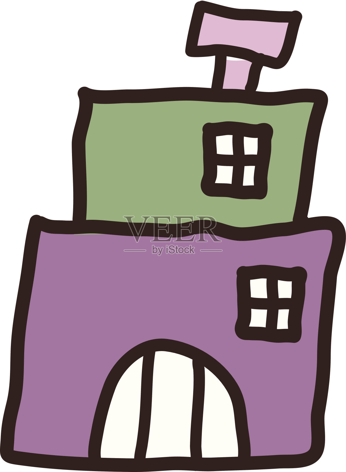 图标的房子插画图片素材