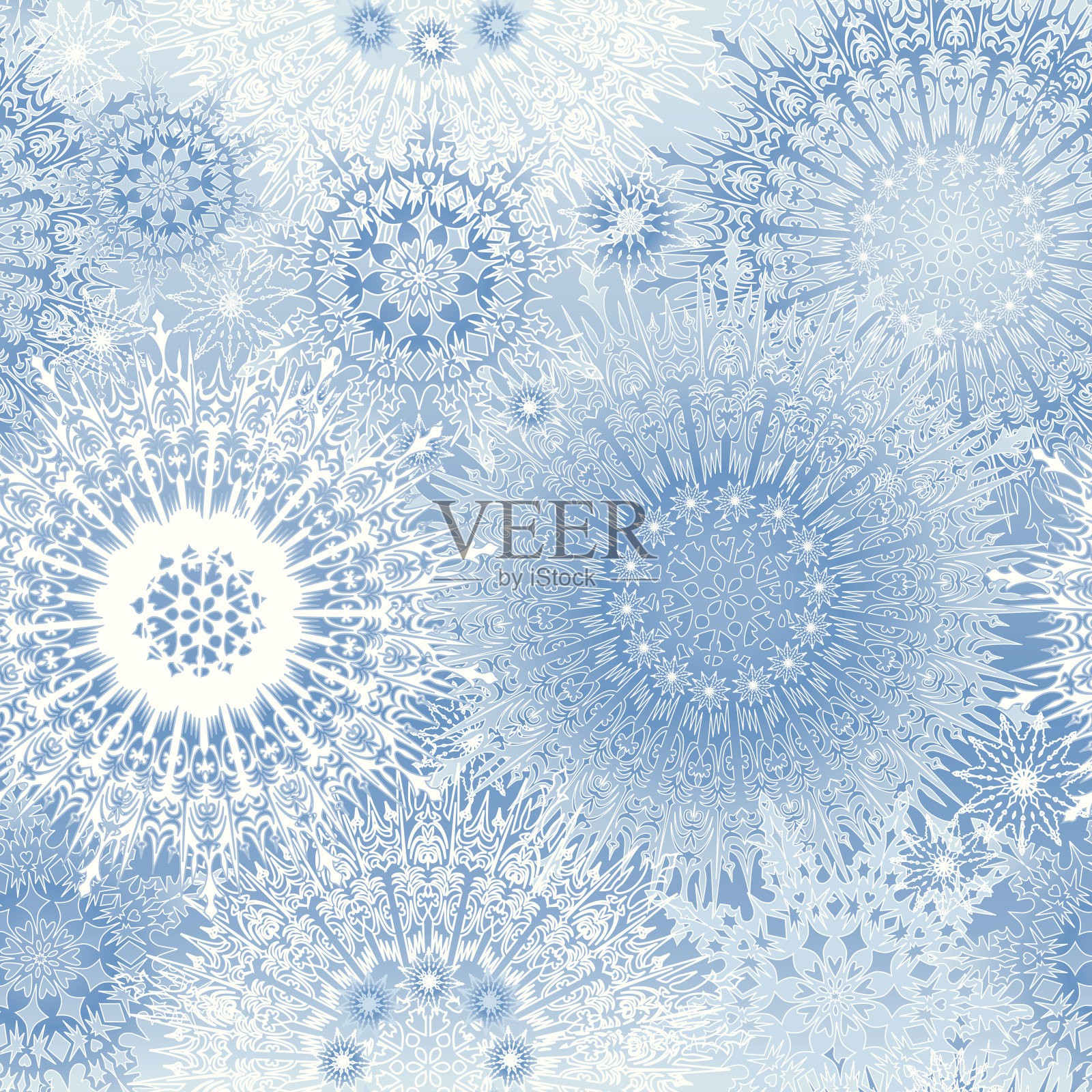 雪花无缝纹理。插画图片素材