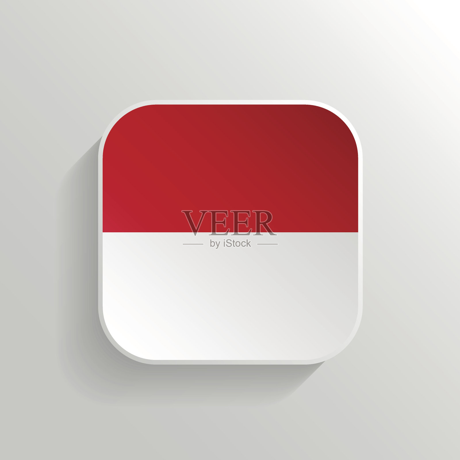 矢量按钮-印度尼西亚国旗图标插画图片素材