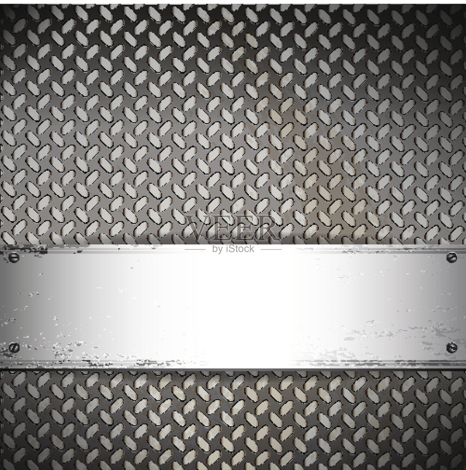 有凹槽的金属背景。矢量图插画图片素材