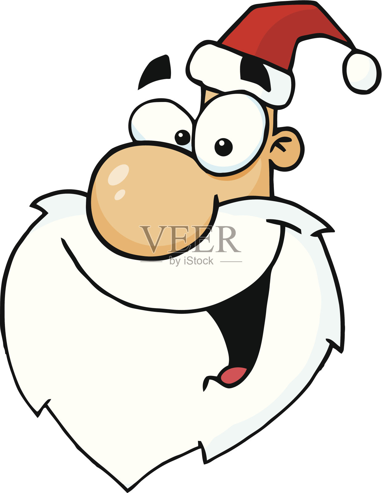 圣诞老人头插画图片素材