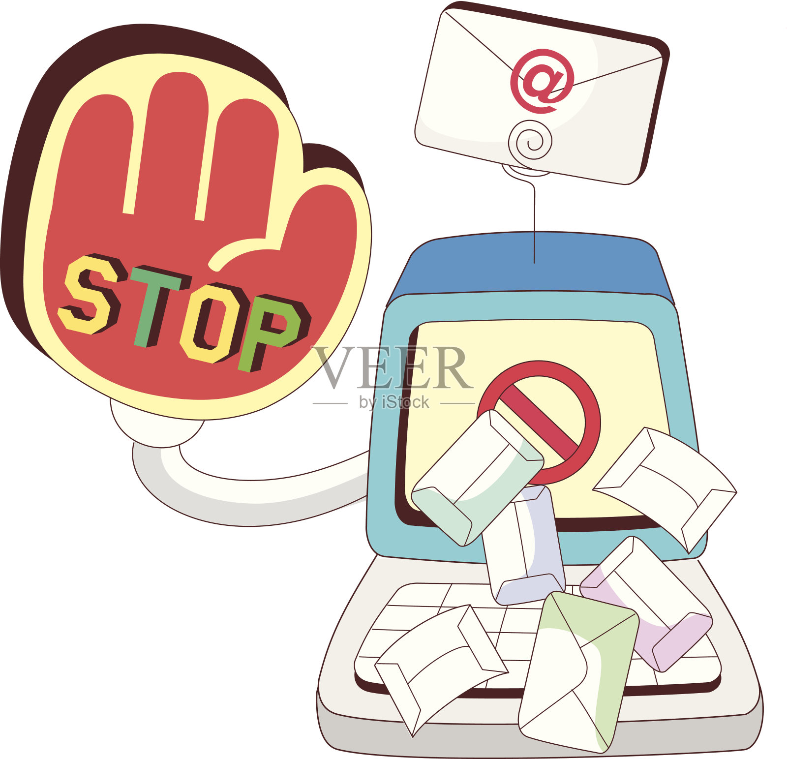 计算机的看法插画图片素材