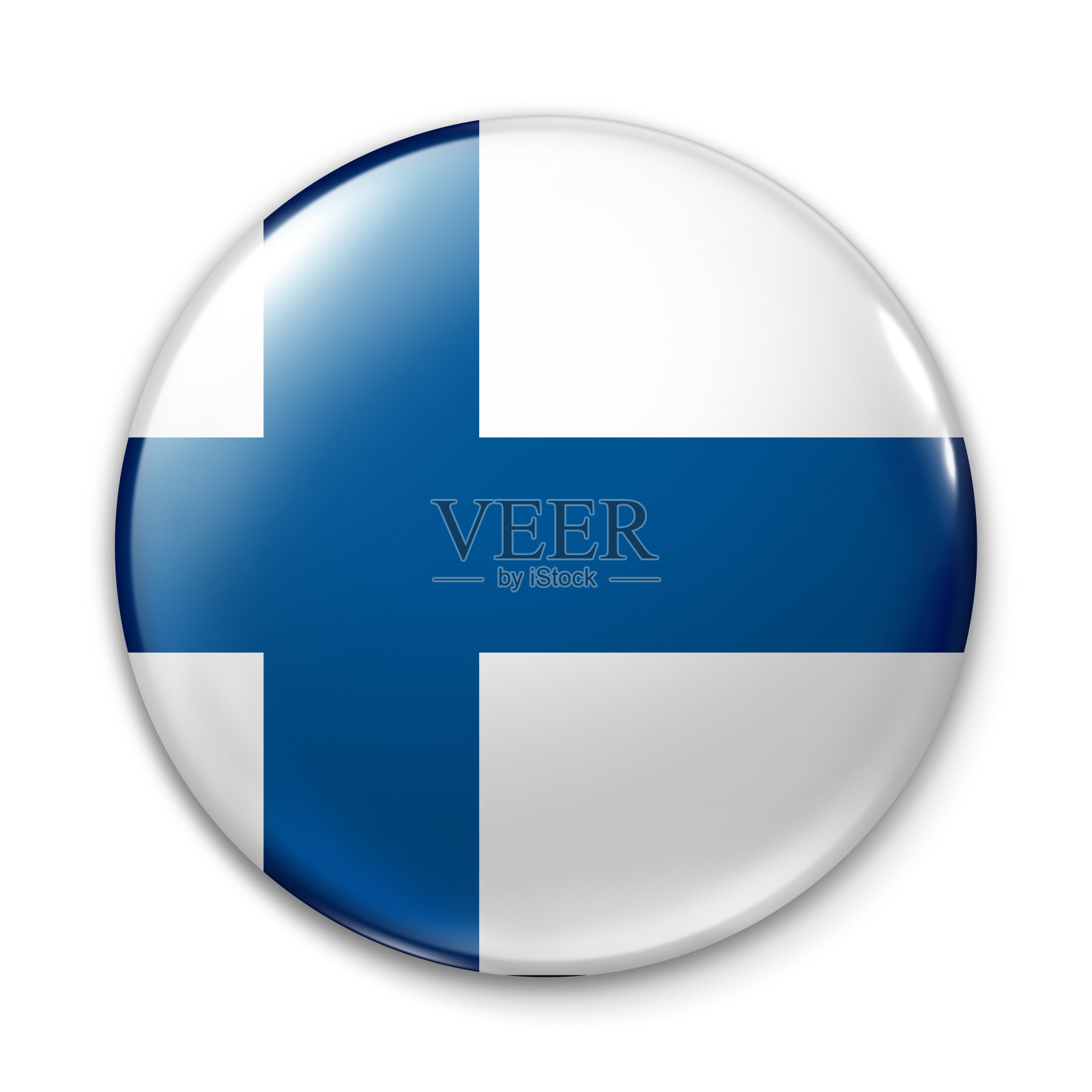 徽章-芬兰国旗照片摄影图片