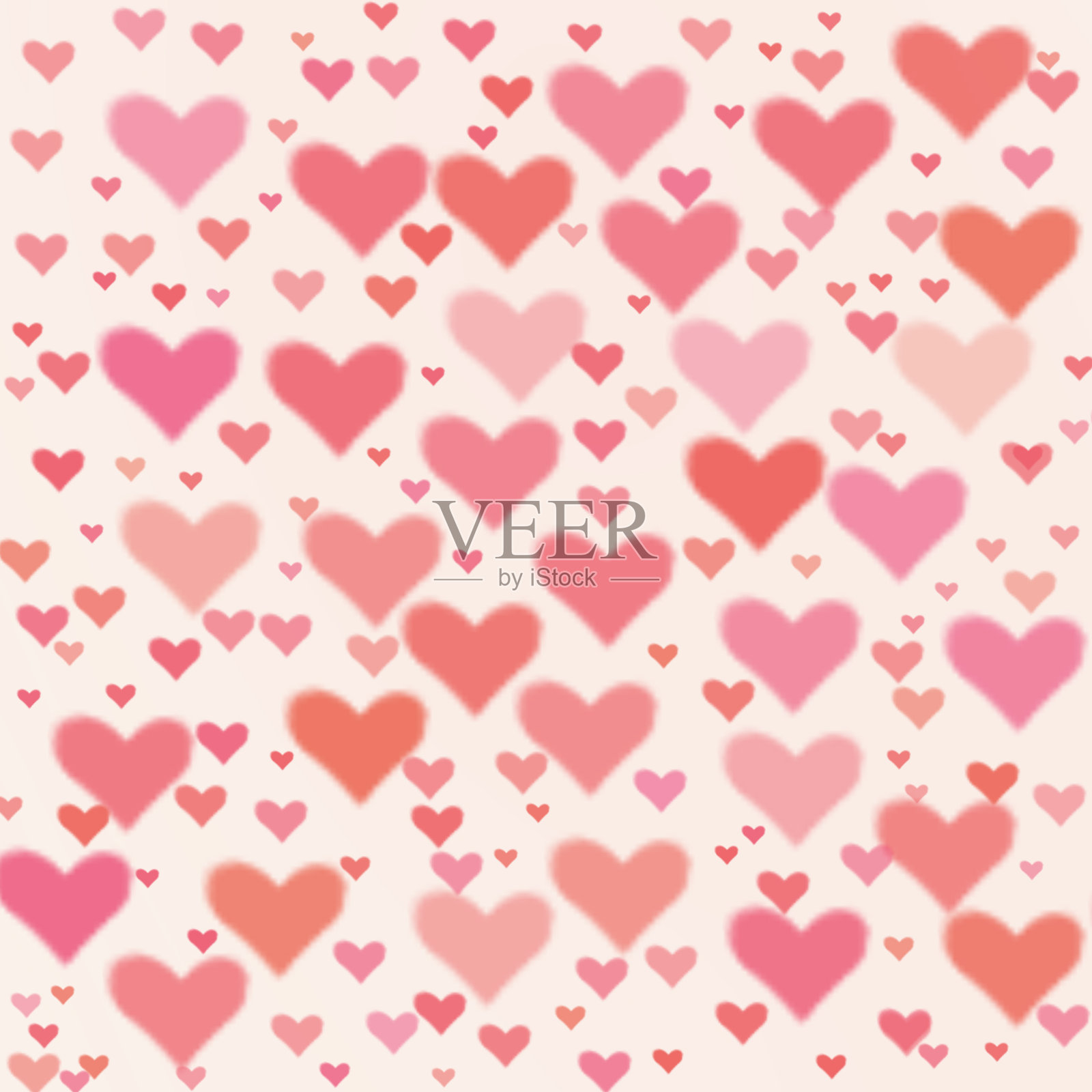 情人节的背景与心插画图片素材