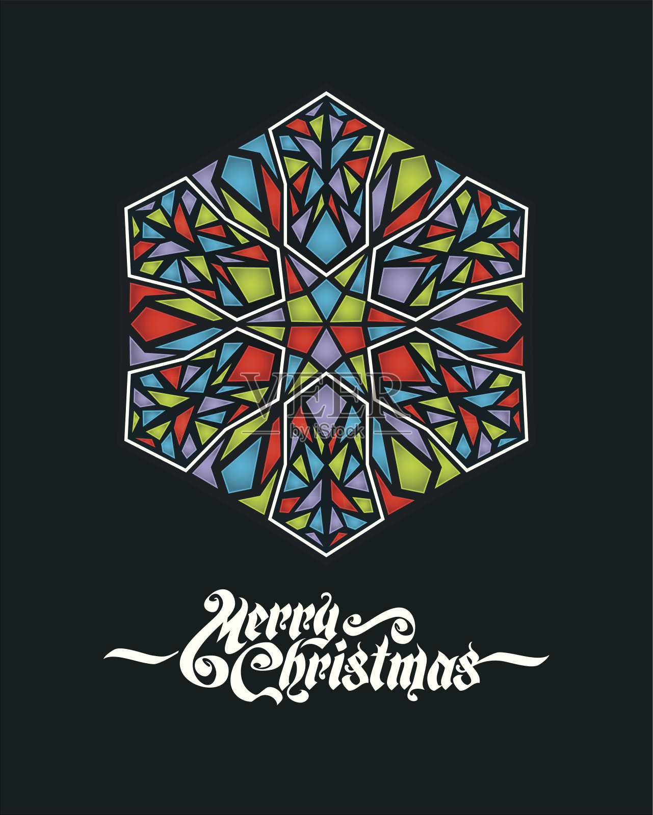 玻璃雪花插画图片素材