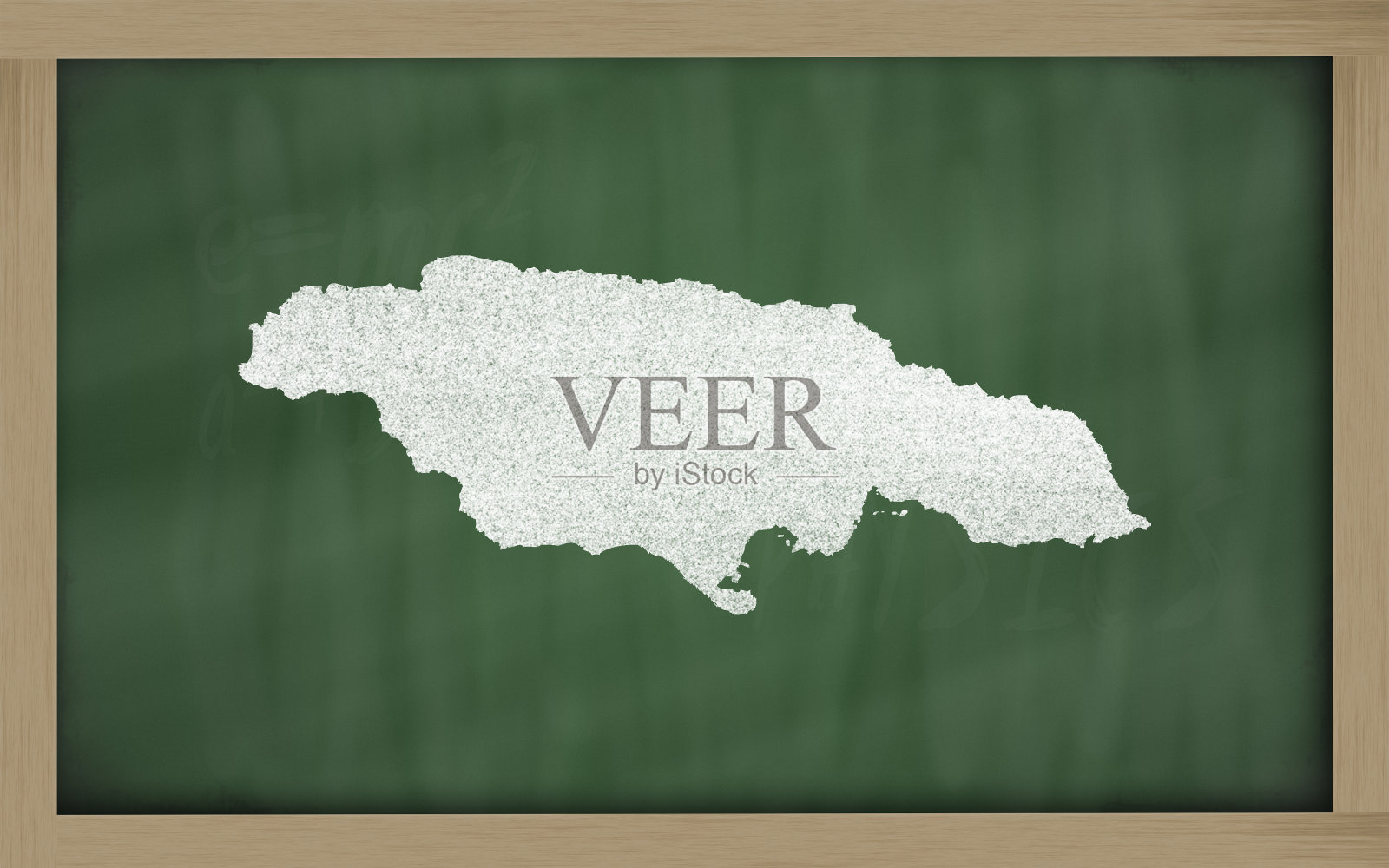 黑板上是牙买加的地图照片摄影图片