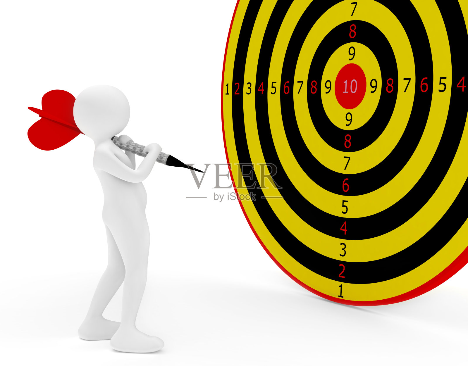 镖的人插画图片素材