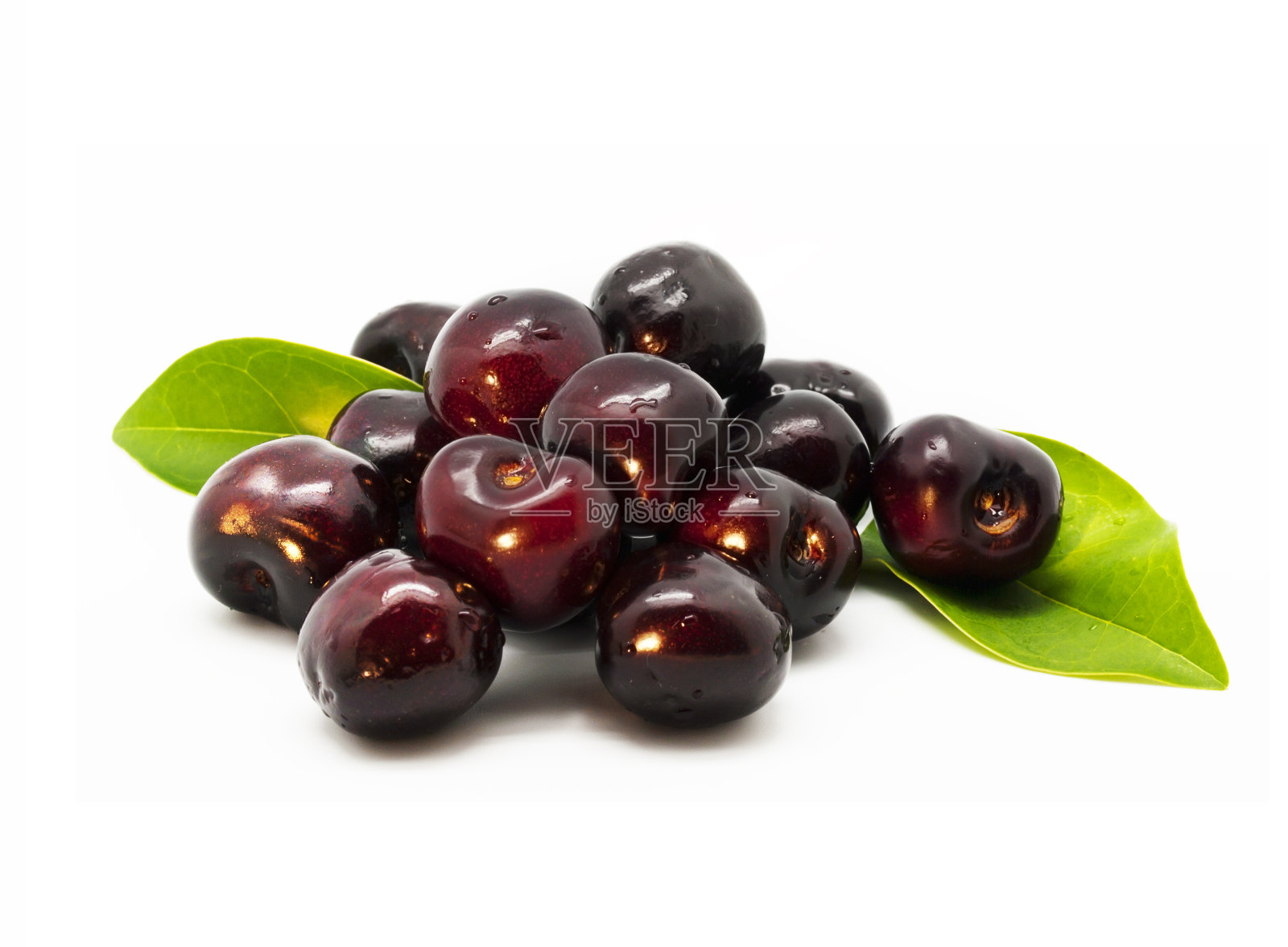 孤立的红樱桃照片摄影图片