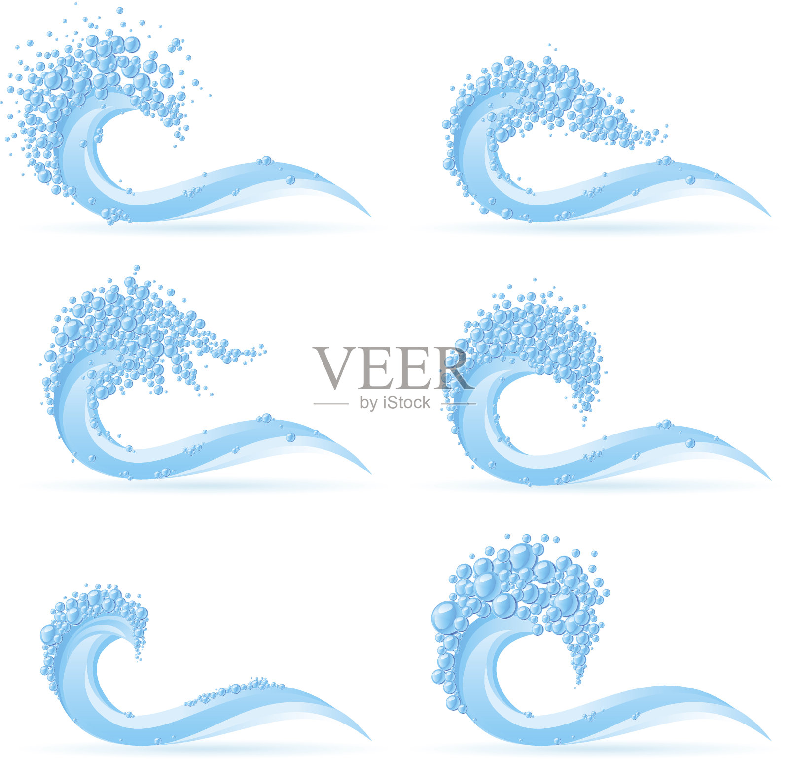 的波插画图片素材