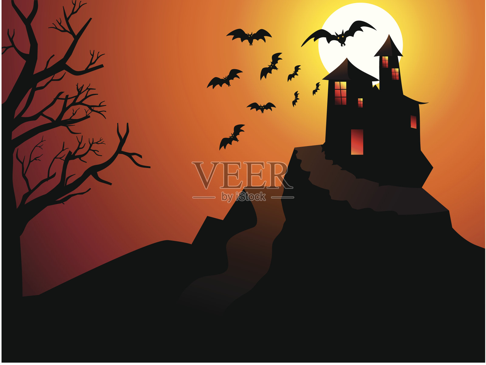 抽象的万圣节背景插画图片素材