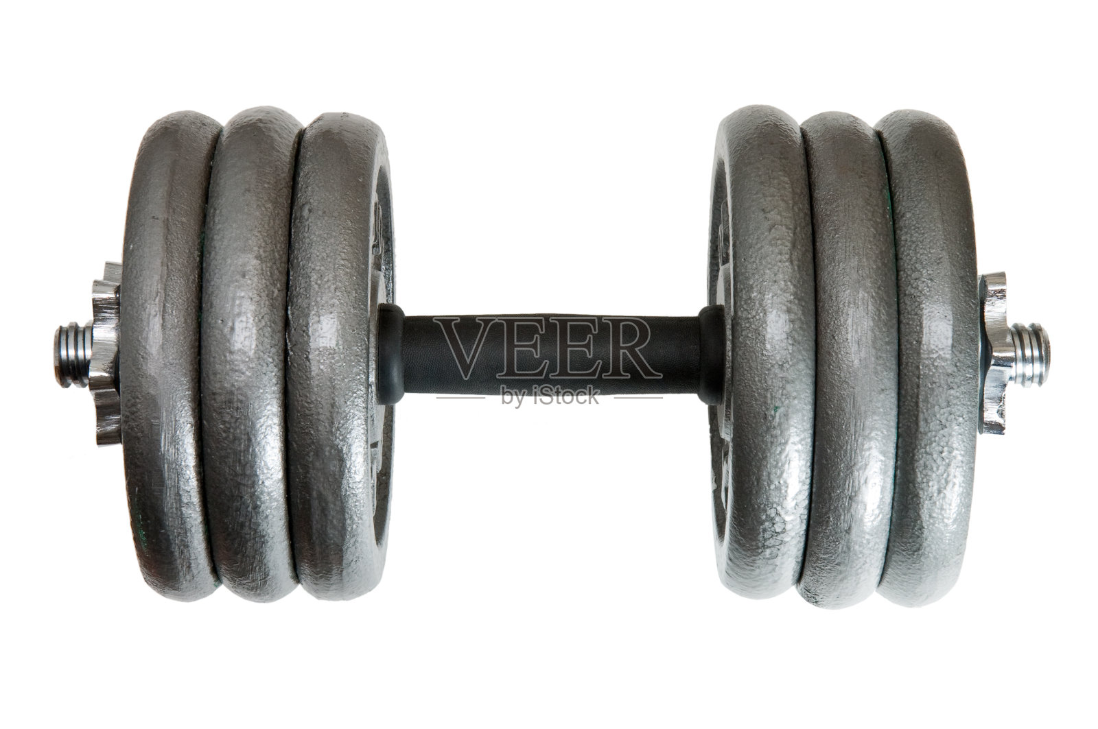 可调哑铃隔离在白色照片摄影图片