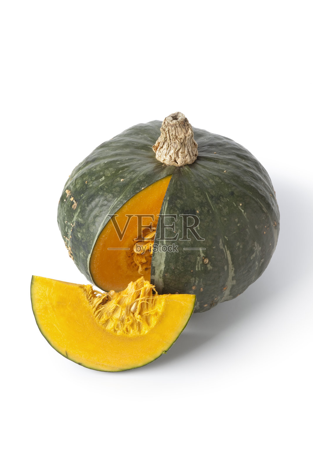 绿色的南瓜和一片照片摄影图片