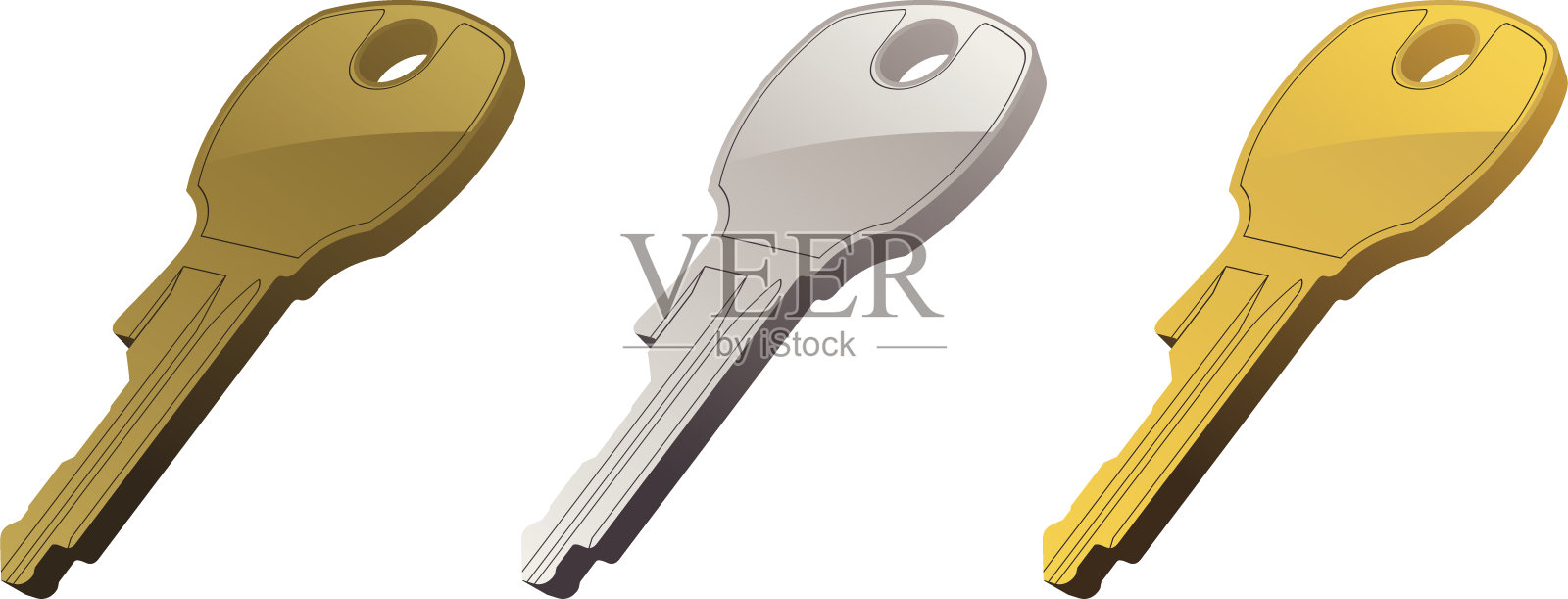 金属钥匙3设计元素图片