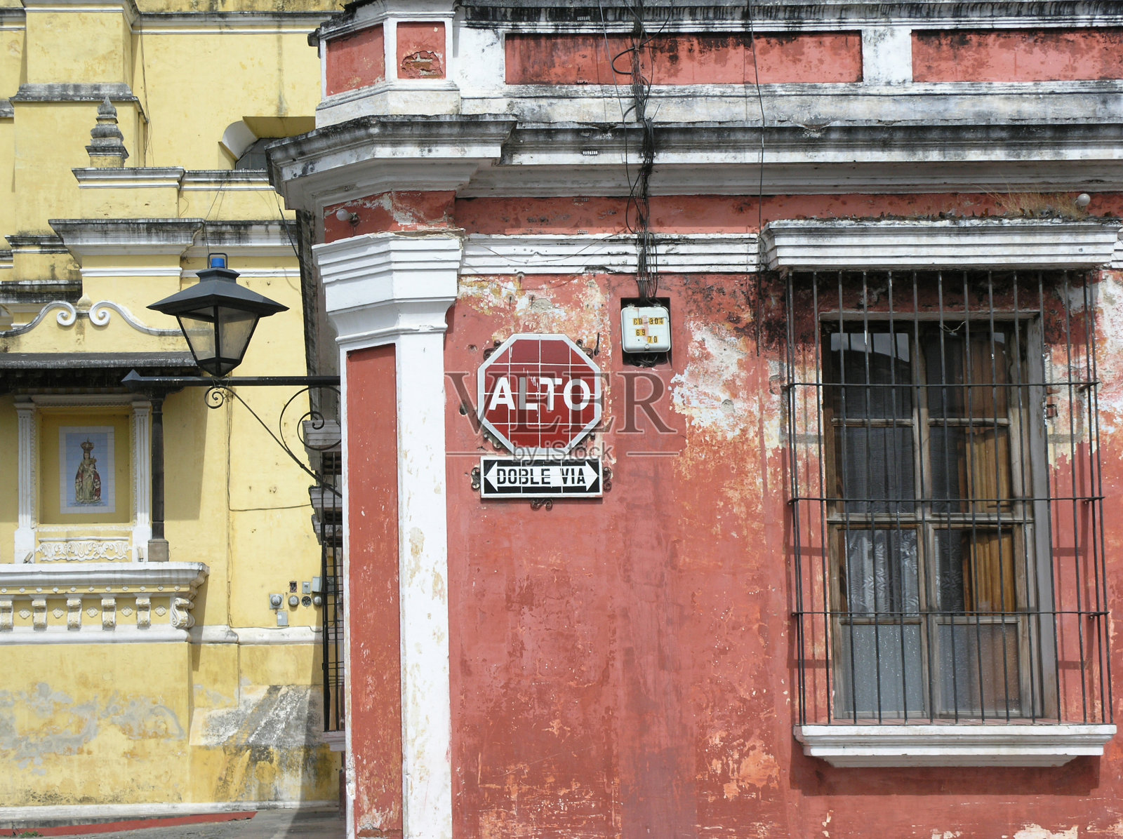 停车标志安提瓜照片摄影图片