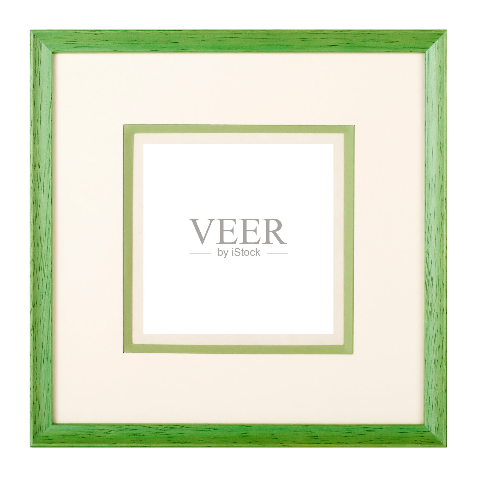 绿色相框与哑光照片摄影图片