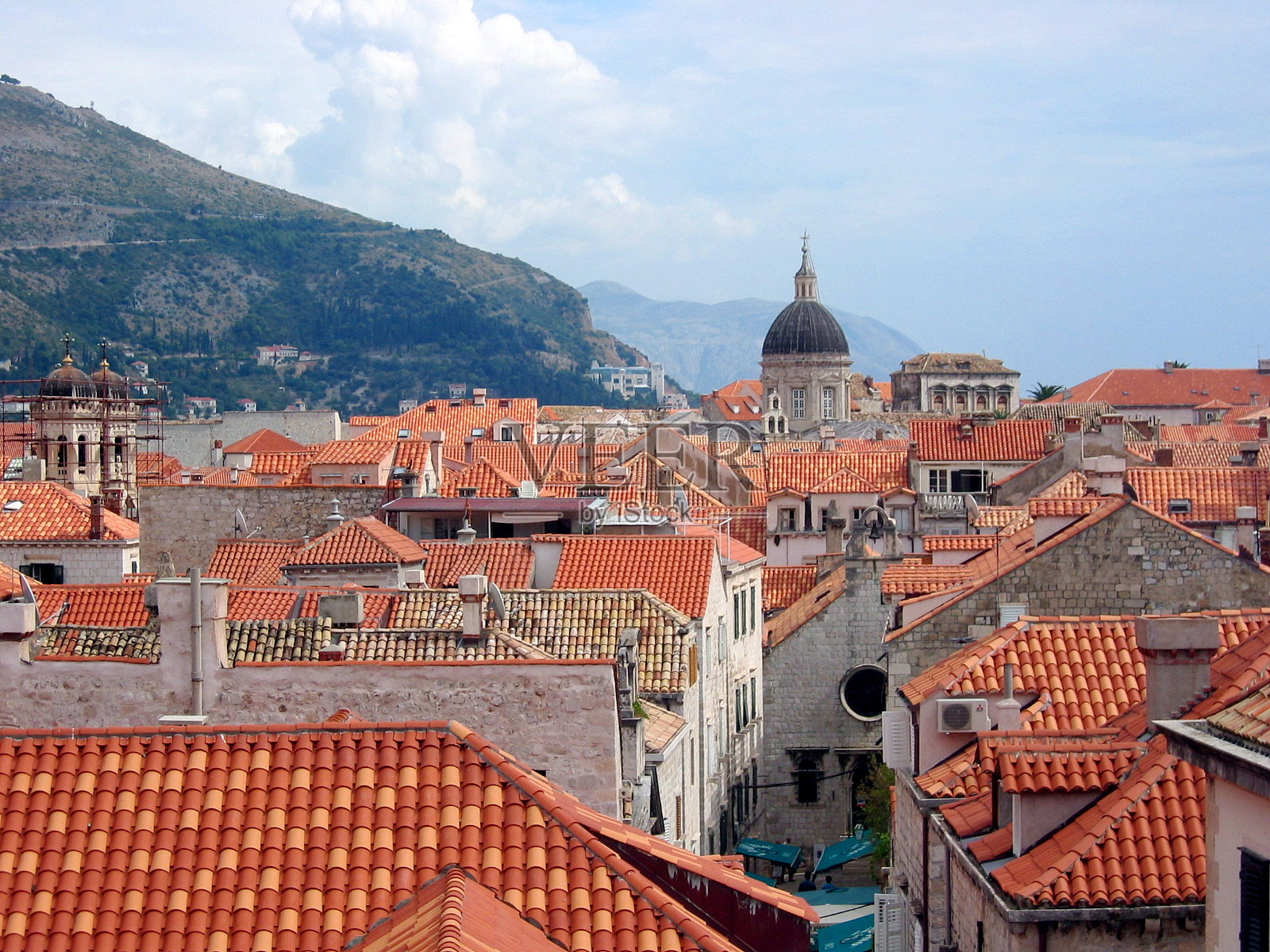 杜布罗夫尼克的顶视图照片摄影图片