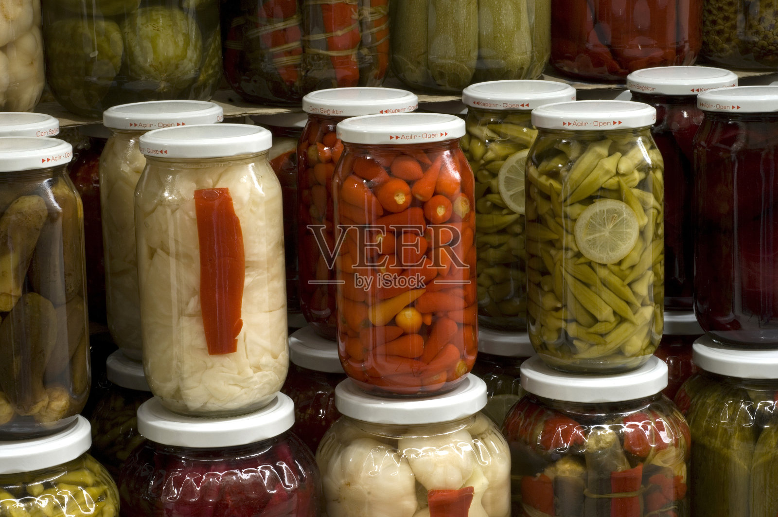 各种腌菜坛子照片摄影图片