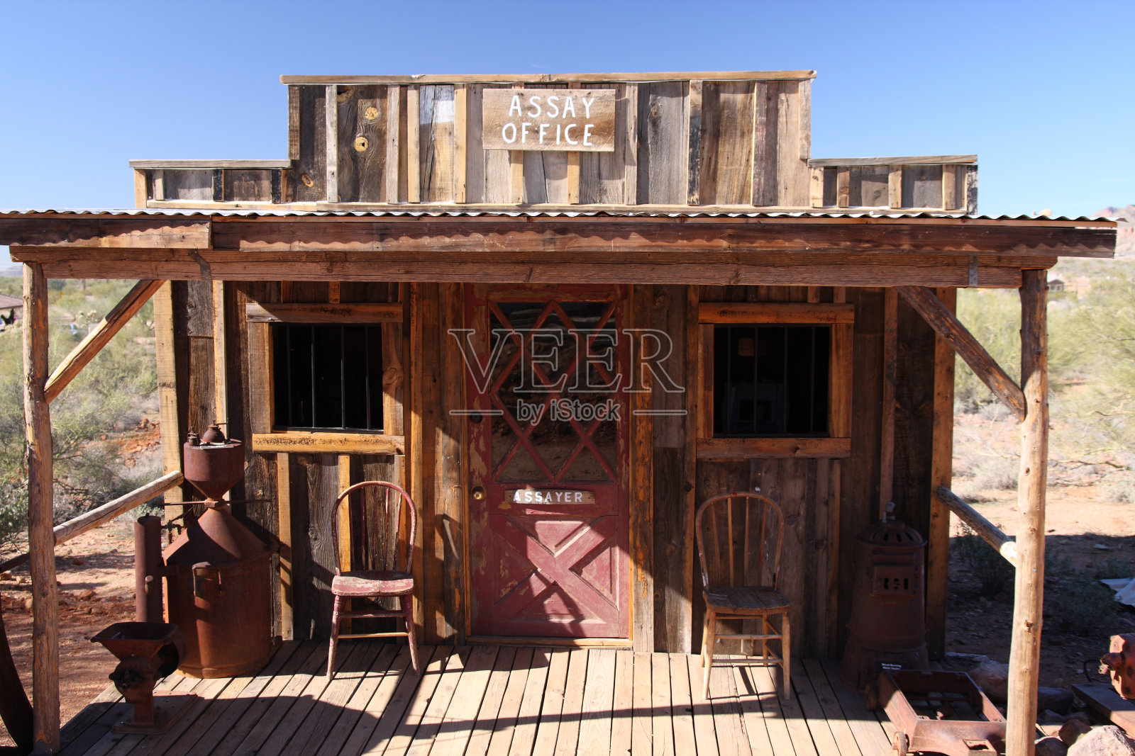 亚利桑那鬼城的化验办公室照片摄影图片