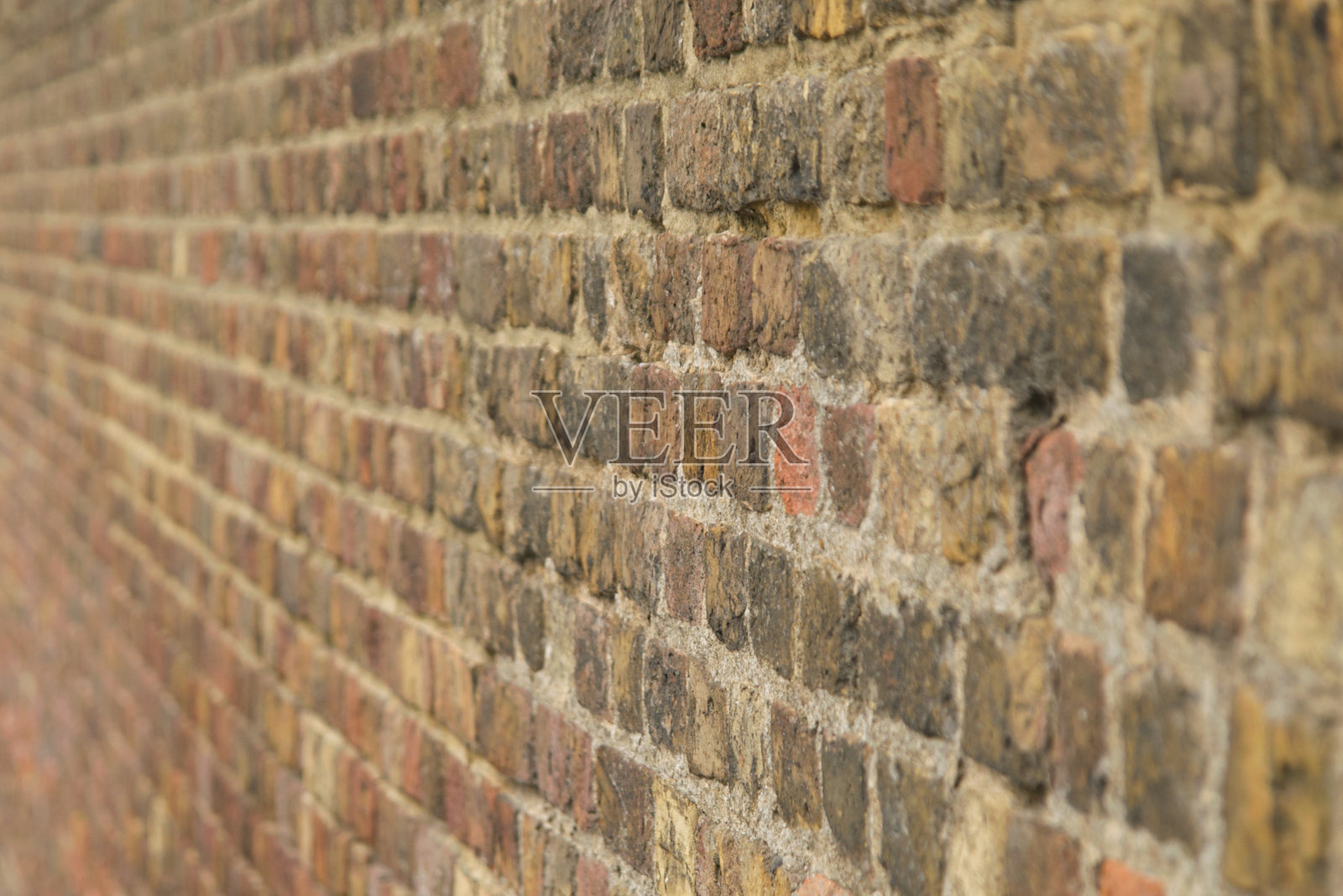 景深较窄的乡村砖墙照片摄影图片