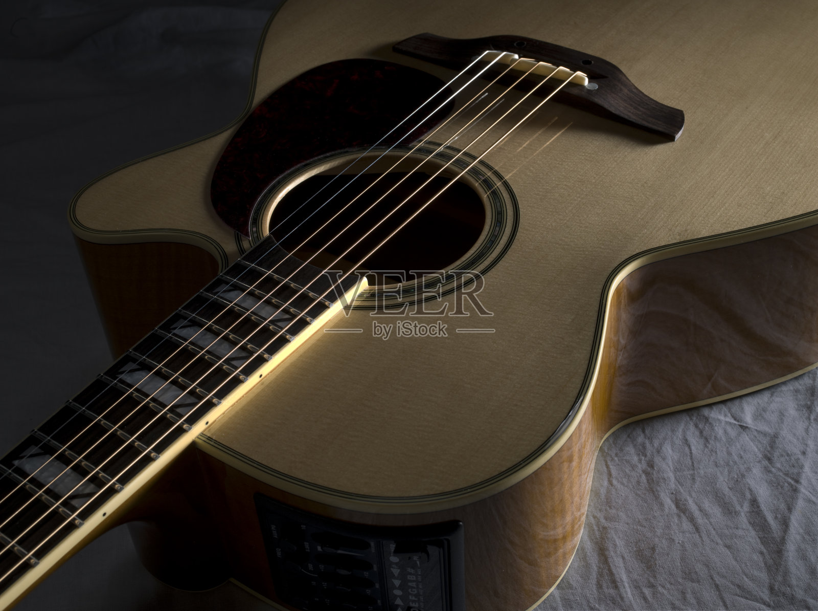 木吉他特写镜头照片摄影图片