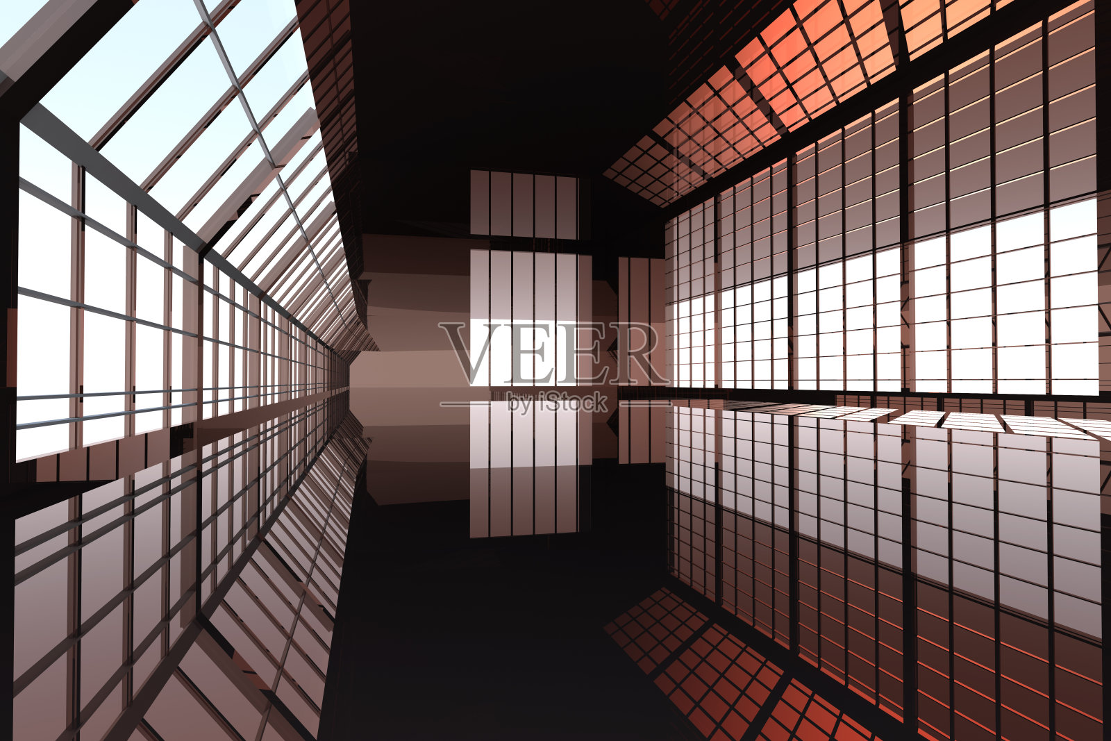 走廊架构插画图片素材