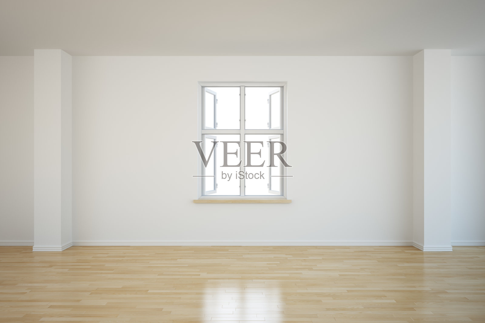 空房间,窗户开着照片摄影图片