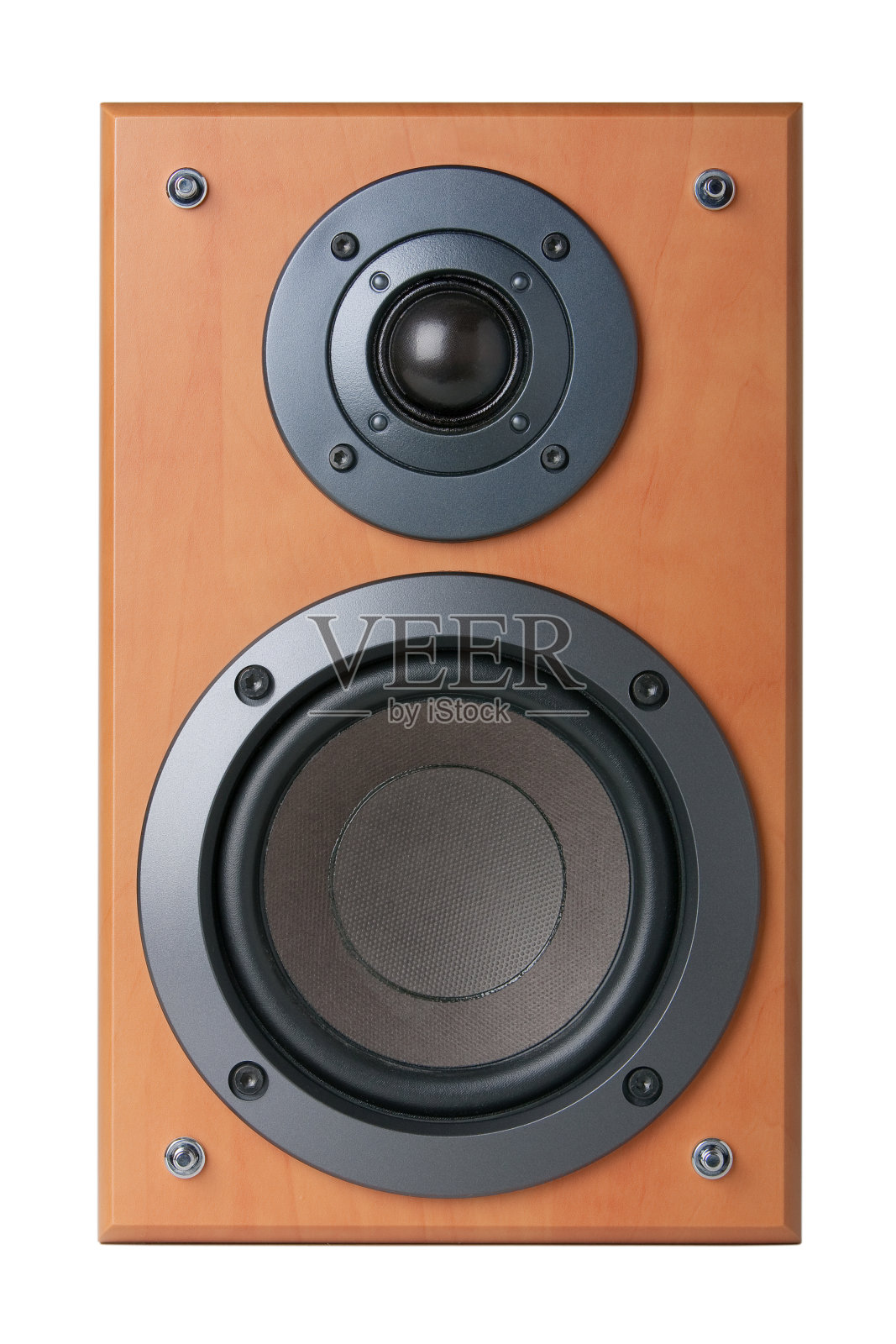 木质音箱,不带织物盖照片摄影图片