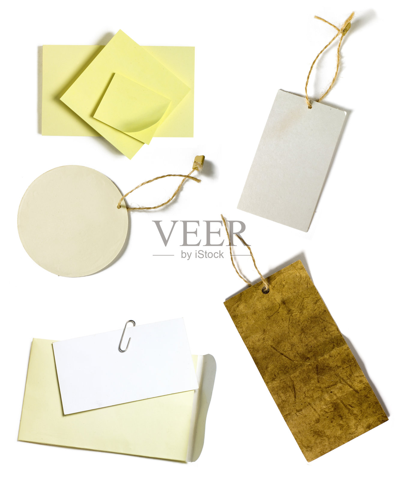 把它和纸标签贴在一起照片摄影图片