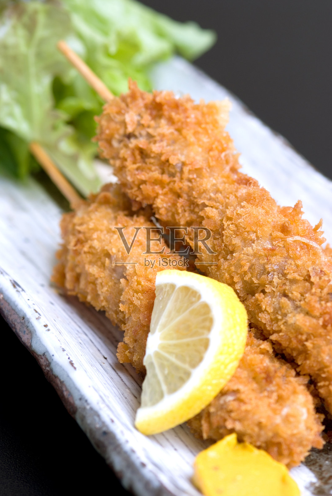 猪肉炸肉排照片摄影图片